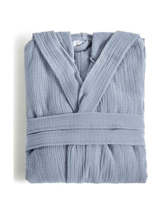 Aigaion Bathrobe with Hood Denim 220gr/m²