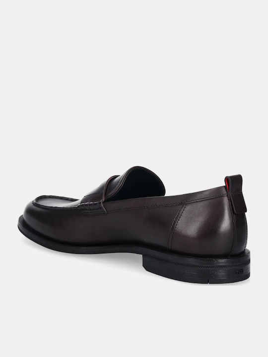Varian Men's Leather Loafers Burgundy