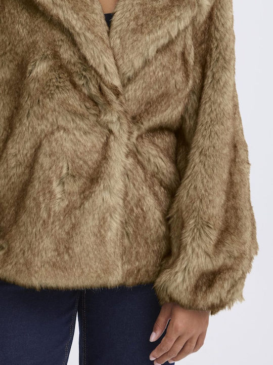 Дамска кожухарка Brown/Beige