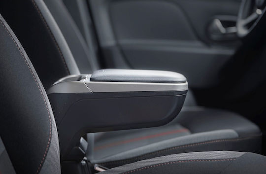 Rati Armster Car PU Armrest for Fiat 500e 2020 Silver