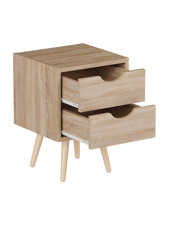 Wooden Beige Bedside Table 29.7x29.7x45cm