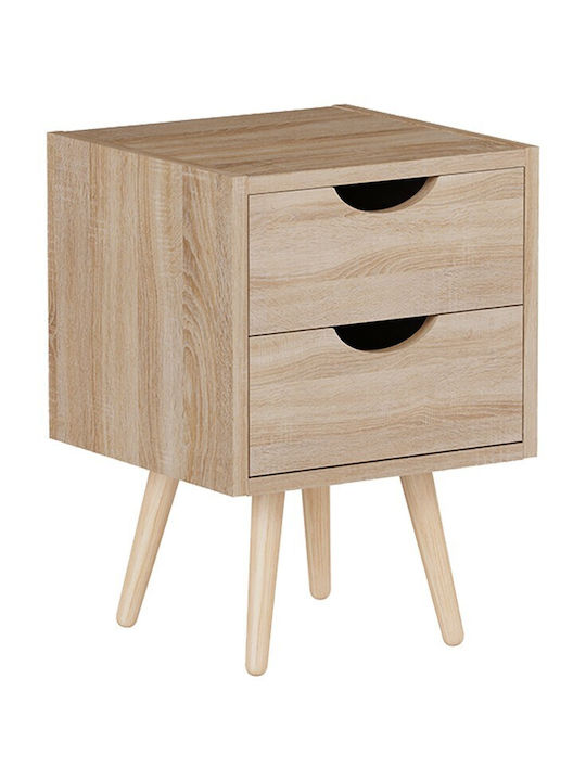 Wooden Beige Bedside Table 29.7x29.7x45cm
