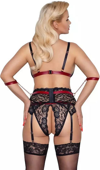 Cottelli Collection Set Sexy De Lenjerie Cu Dantelă Negru 3 Bucăți
