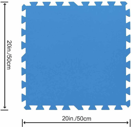 Bakaji Above Ground Pool Base Mat Puzzle Tiles 8 Pcs 50x50 cm 1.9 sq.m 02012555