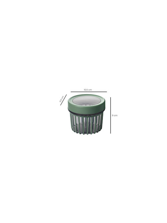 UnicUtil Set 6 Bucăți Vaze Utilizare Generală cu Capac Ermetic Plastic Verde 10.5x9x10.5cm 6 Bucăți