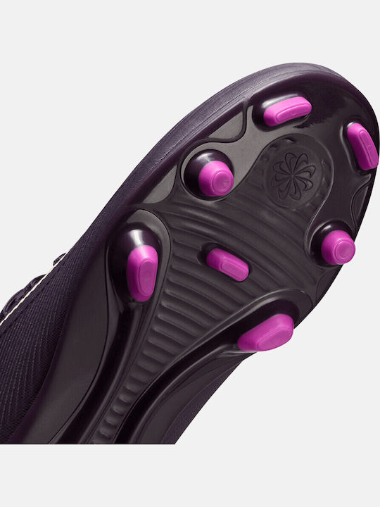 Ghete de Fotbal pentru Copii cu Glezna Înaltă Mercurial Superfly 10 Club "Kylian Mbappé" cu Crampoane și Șosetă Grand Violet / Fildeș Pal