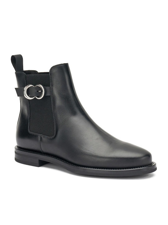 Leather Women's Ankle Boots Black
