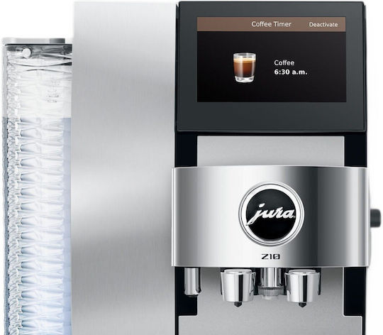 Jura Z10 Automatic Built-in Espresso Coffee Machine 1450W Power 15bar Pressure for Cappuccino with Grinder and Wi-Fi Silver 2098485