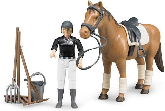 Bruder Woman and Riding Accessories Figure Set για 5+ Ετών