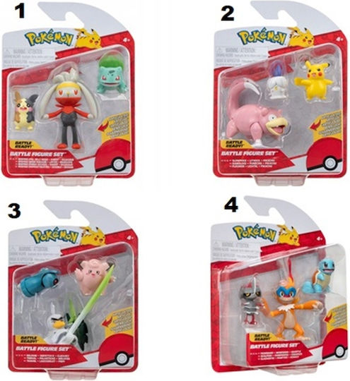 Jazwares Фигура за битка 3 Pokemon за 4+ години 5см (Различни модели)