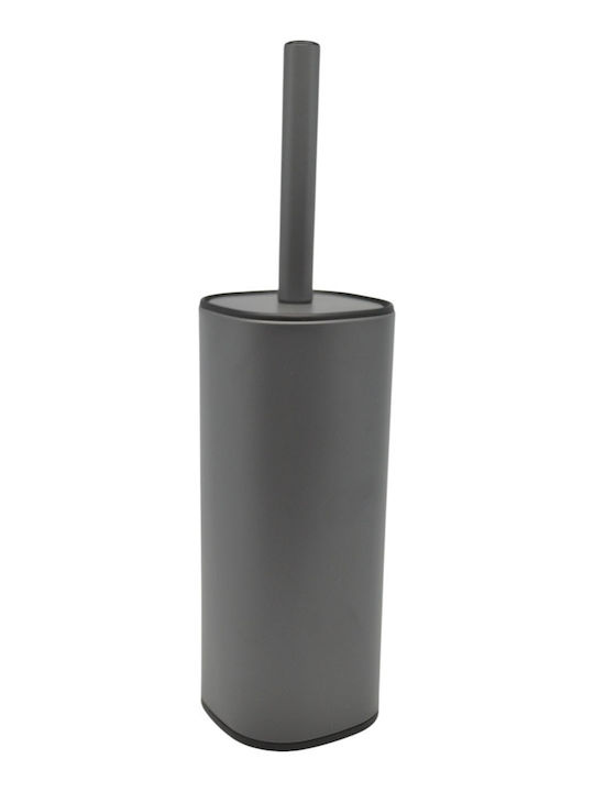 Ankor Metallic Toilet Brush and Basket Set Soft Close 5lt Gray