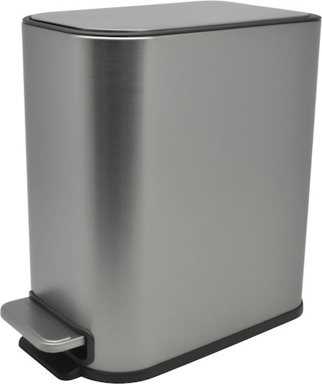 Ankor Inox Σετ Πιγκάλ και Καλαθάκι Μπάνιου Soft Close 5lt Ασημί