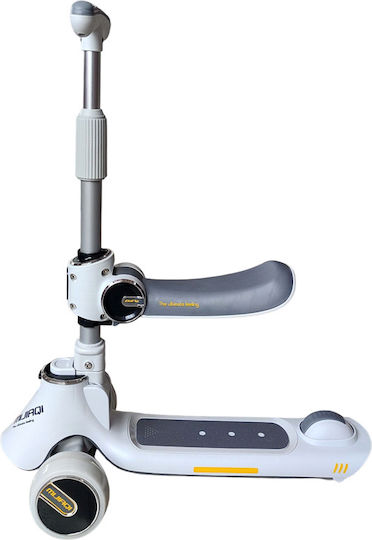 Miko Kids Scooter Foldable 3-Wheel with Seat White