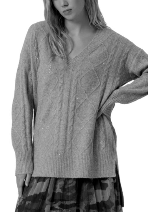 Γυναικείο Πουλόβερ Grey Melange
