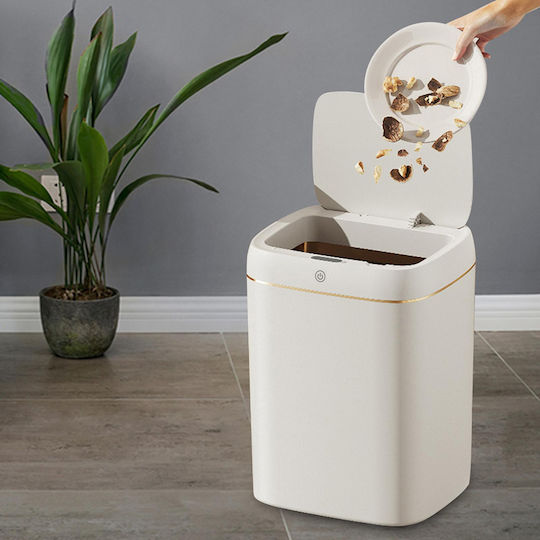 Home Use Kunststoff Mülleimer mit Sensor 9lt Weiß