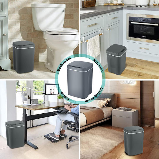Home Use Kunststoff Mülleimer Mit Sensor 10,5l Grau