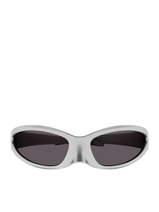 Balenciaga Herren Sonnenbrille mit Silber Kunststoff Gestell und Gray Linse