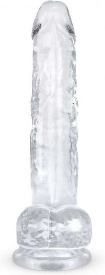 Easytoys Realistic Dildo with Balls and Suction Cup Transparent