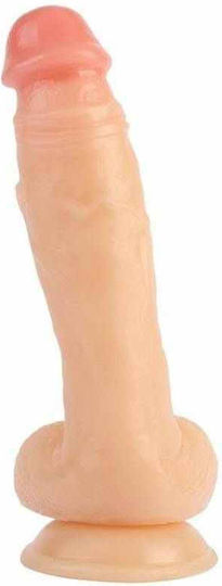 Chisa Novelties Dildo με Όρχεις και Βεντούζα Flesh 20cm