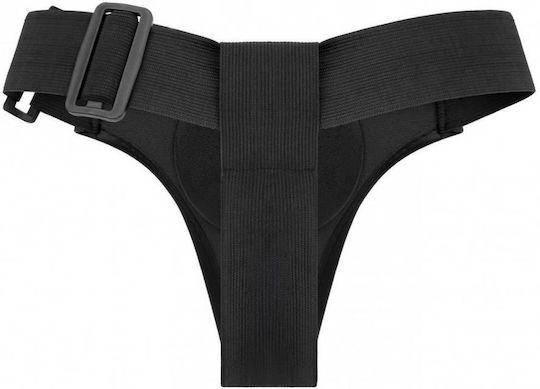 Schwarzes Verstellbares Strap-On Gurtzeug mit Saugnapf Easytoys Fetish Collection 58cm