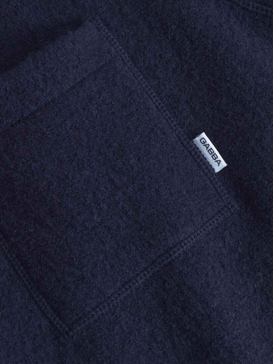 Men's Knitted Blue Fleece Jacket