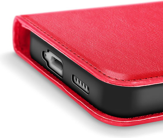 Mayaxess Wallet Case Nothing Phone 3 Wrist Strap Stand Function Red