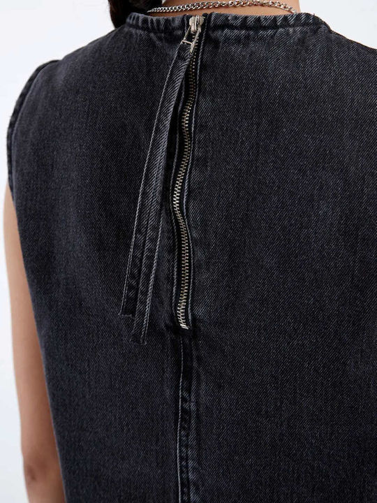Women's Blouse Cotton Black