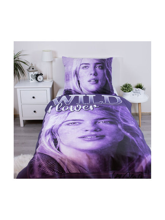 Billie Eilish Σετ Παιδική Παπλωματοθήκη Μονή Wild Flower