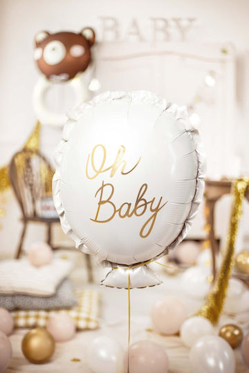 Μπαλόνι Baby Shower Jumbo Μπεζ 69εκ.