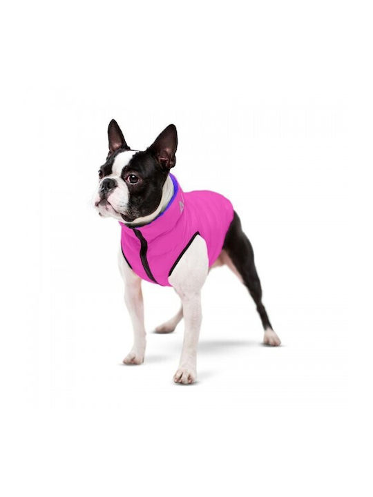 Wau Dog Hundemäntel Wasserdicht Doppel-Ansicht Rosa Lila 47cm Mittel