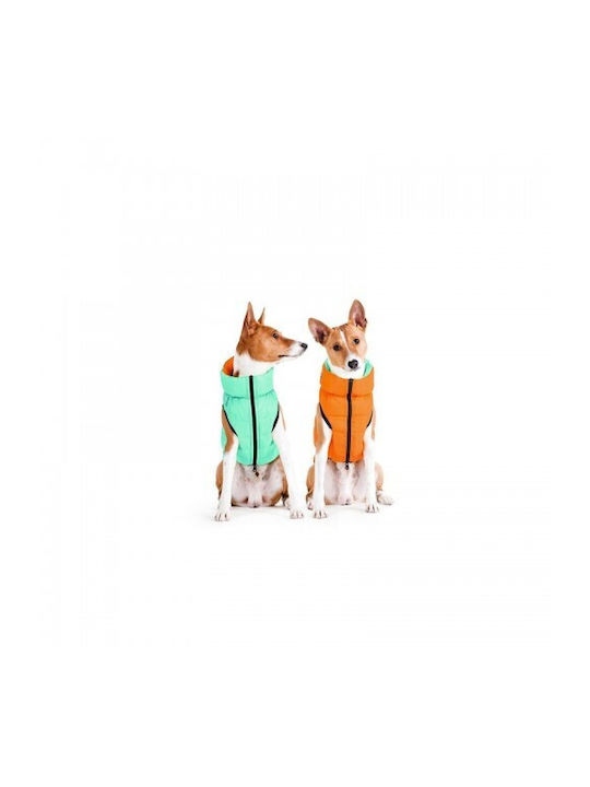 Wau Dog Waterproof Reversible Fluorescent Orange Dog Coat 22cm XSmall
