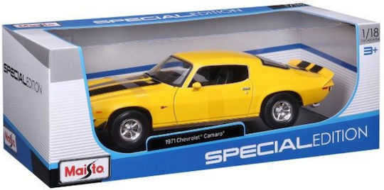 Maisto Chevrolet Μεταλλική Φιγούρα Μοντελισμού Αυτοκίνητο Κίτρινη σε Κλίμακα 1:18