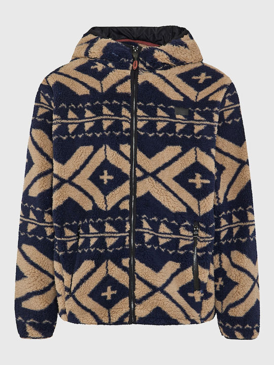 Men's Fleece Hoodie Jacket Navy Blue