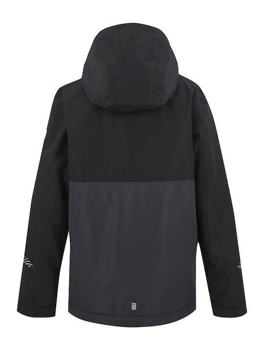 Waterproof Kids' Casual Jacket Windproof with Lining & Hood Black