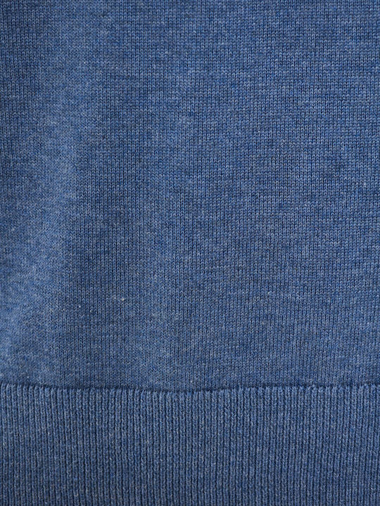 Long Sleeve Sweater Indigo Mel FBM012-001-09-Indigo-Mel