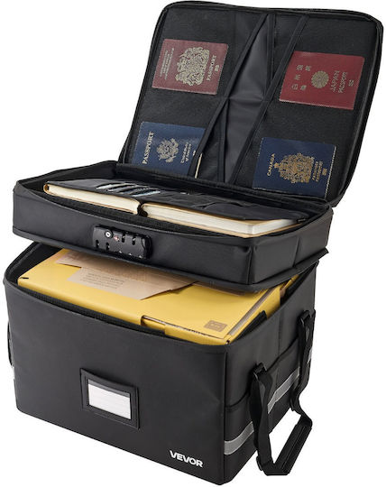 Vevor Fireproof & Waterproof Document Box 16.53x13.18x13.77 Inches Temperature Resistance Up To 1000°C Lock & Double Storage Xsfhdsczddcrclkqy001v0