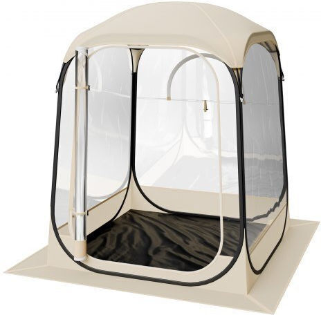 Vevor Winter Fishing Tent Pop Up Transparent for 1 Person 127x127x170cm