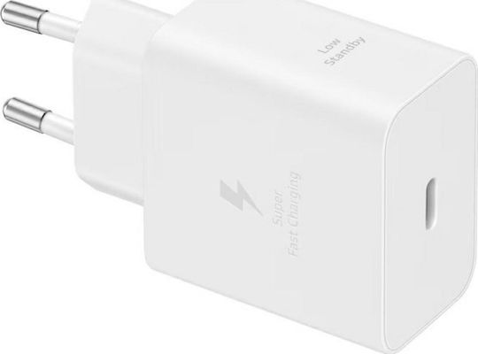 Samsung Charger with USB-C Port and Cable USB-C - USB-C 45W Power Delivery Whites (EP-T4511X)