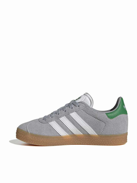 adidas gazelle silver green womens adidas Gazelle Shoes - Kids - Grey Three / Cloud White / Gold main image 1
