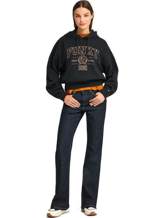 Women's Sweatshirt Hooded Black