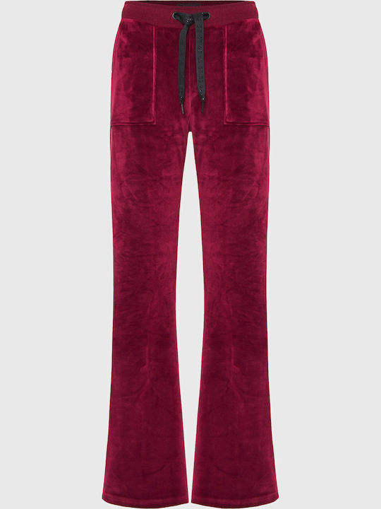 Sweatpants Velvet Burgundy