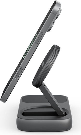 Energea Wireless Charger Qi2 with 2 USB-A Ports and 3 USB-C Ports 15W Power Delivery Gray (Widock Plus)
