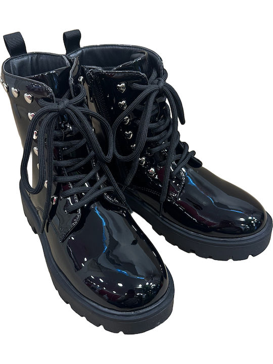 Kids Boots with Laces Black