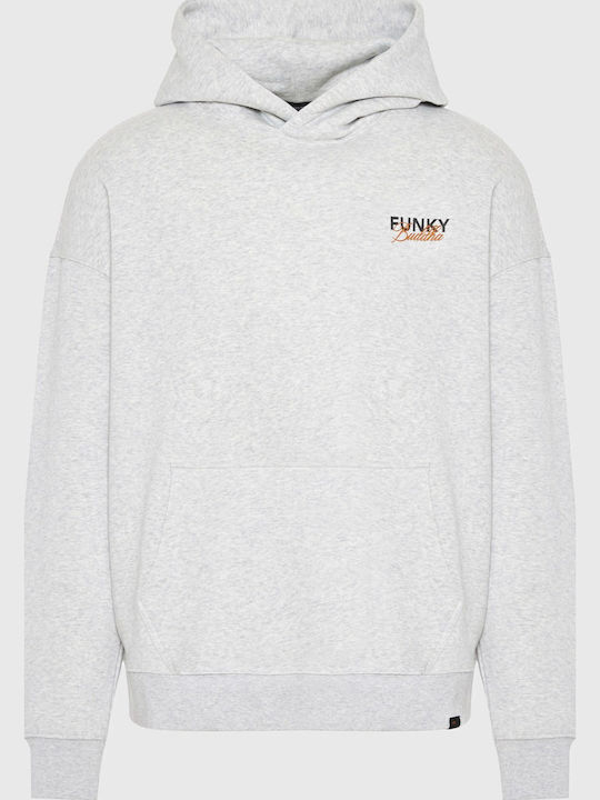 Φούτερ με Κουκούλα Γκρι FBM012-018-06-GREY-MEL