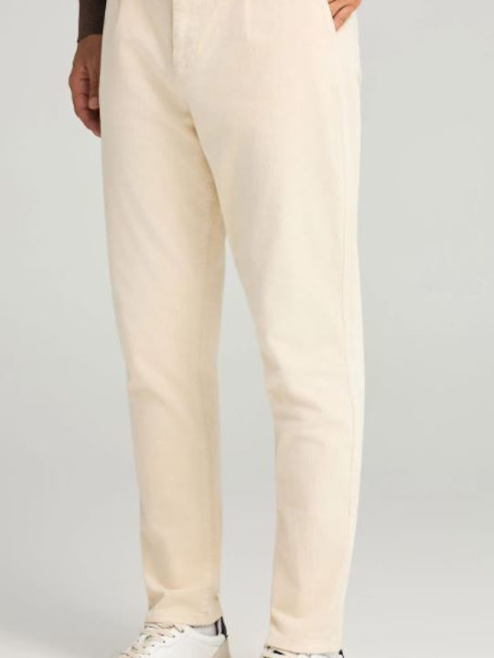 Hose Chino in Lockere Passform Ecru