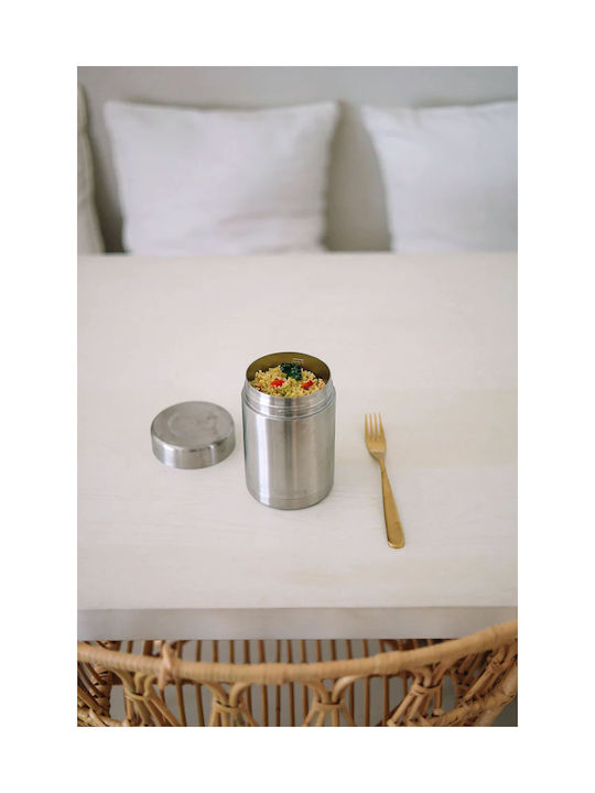Qwetch Кутия за обяд Термос Inox Сребрист 650мл 1бр