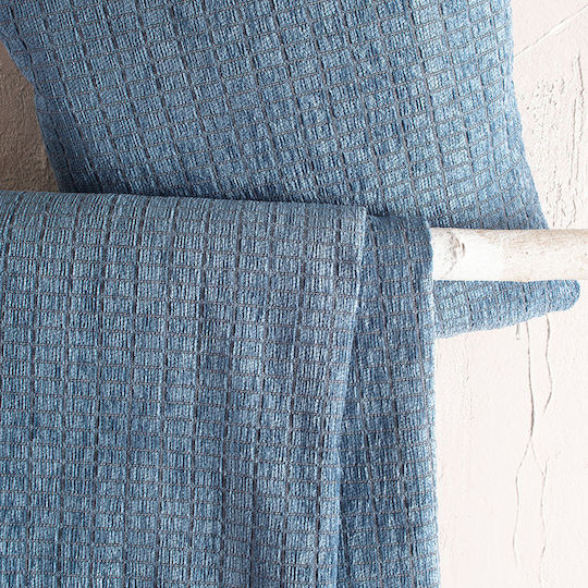 Rythmos Corvet Sofa Throw 2 Seater 2 Sides Chenille 180x240cm Blue
