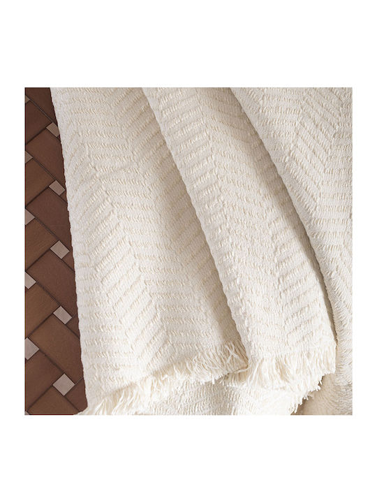 Rythmos Yard Ριχτάρι Πολυθρόνας Δύο 'Οψεων Chenille 180x160εκ. Εκρού