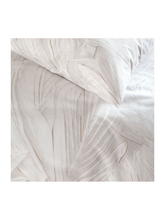 Rythmos Duvet Cover Set Cotton Single with Pillowcase 160x250 Palm Multicolored
