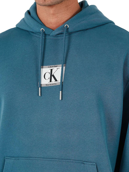 Суитшърт с Качулка Petrol Blue